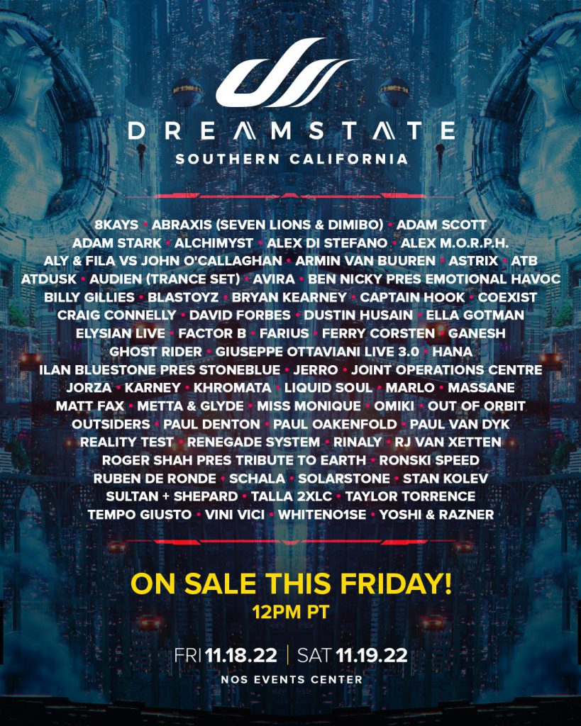 Dreamstate SoCal 2022 - Lineup