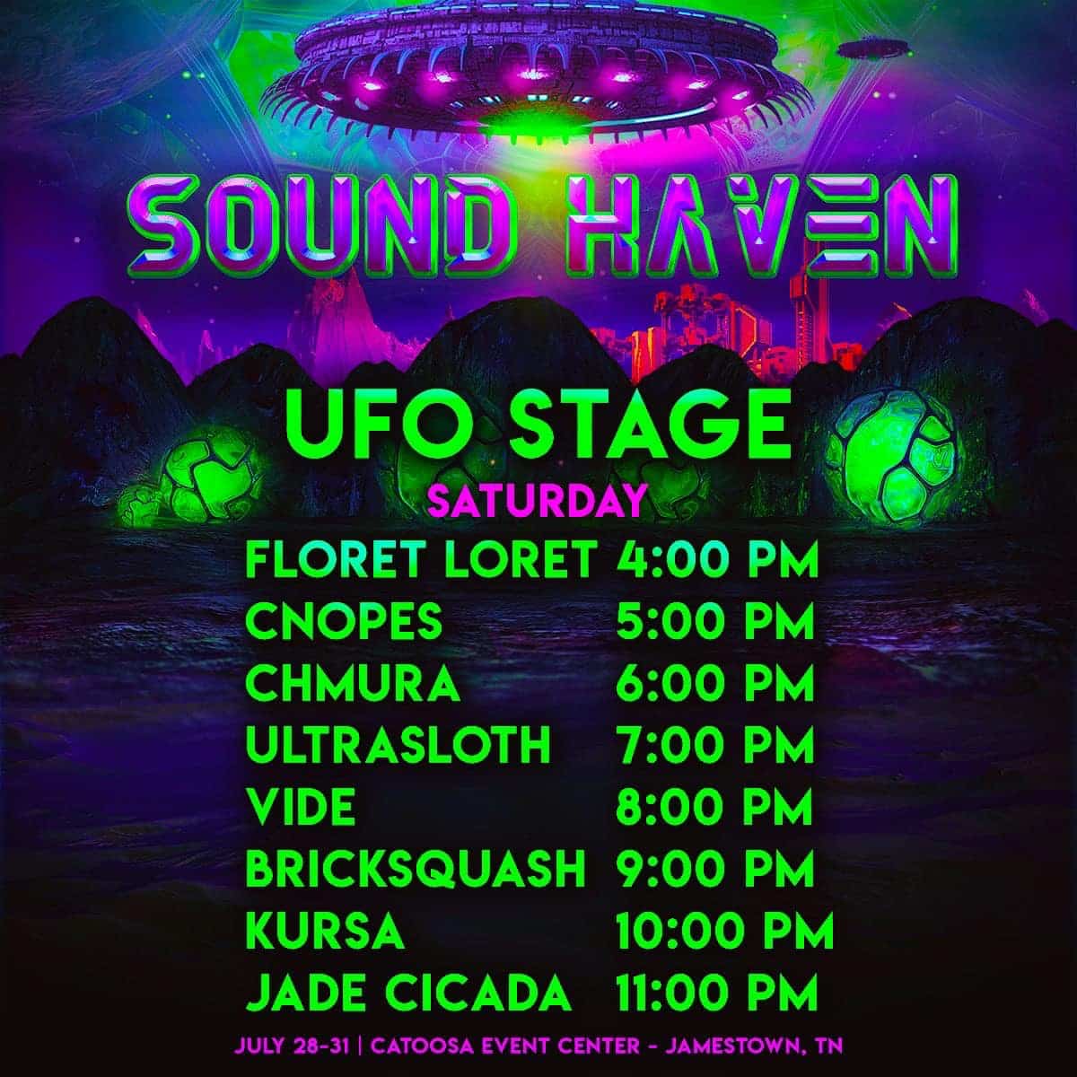 Sound Haven Essentials - Set Times