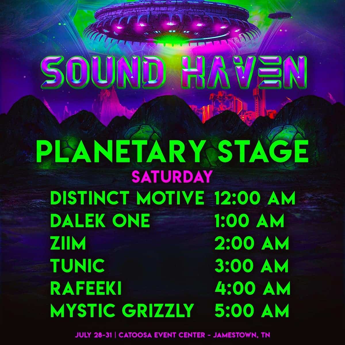 Sound Haven Essentials - Set Times