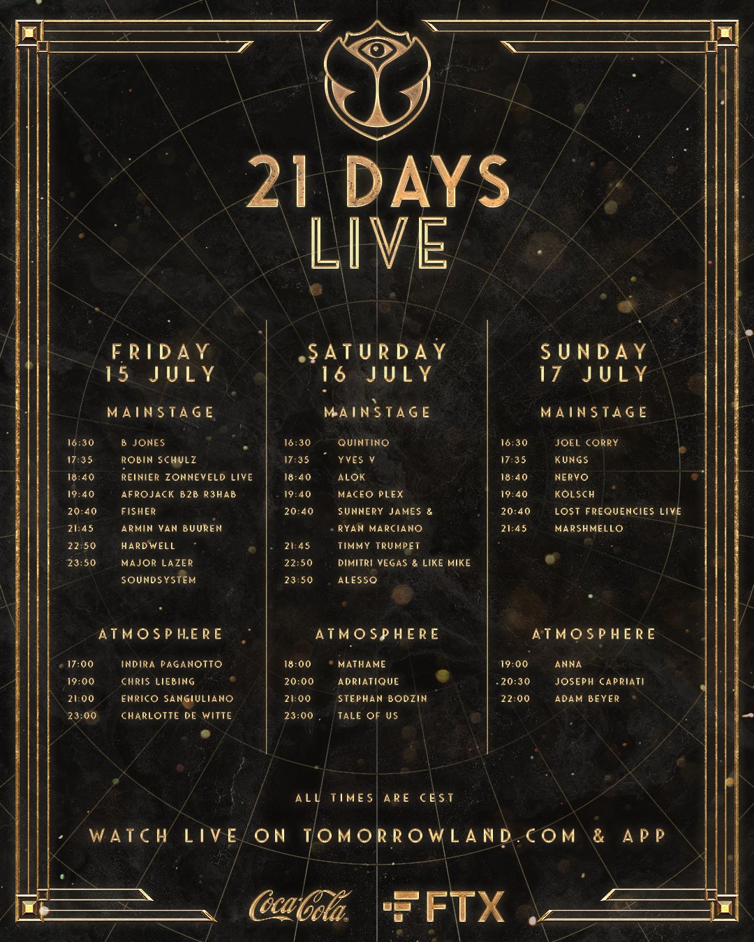 Tomorrowland 2022 Live Stream Scheduled - Weekend 1