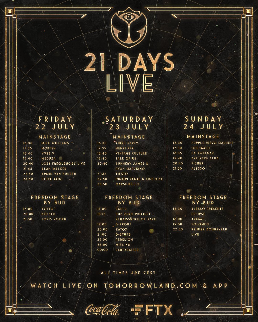 Tomorrowland 2022 Live Stream Scheduled - Weekend 2