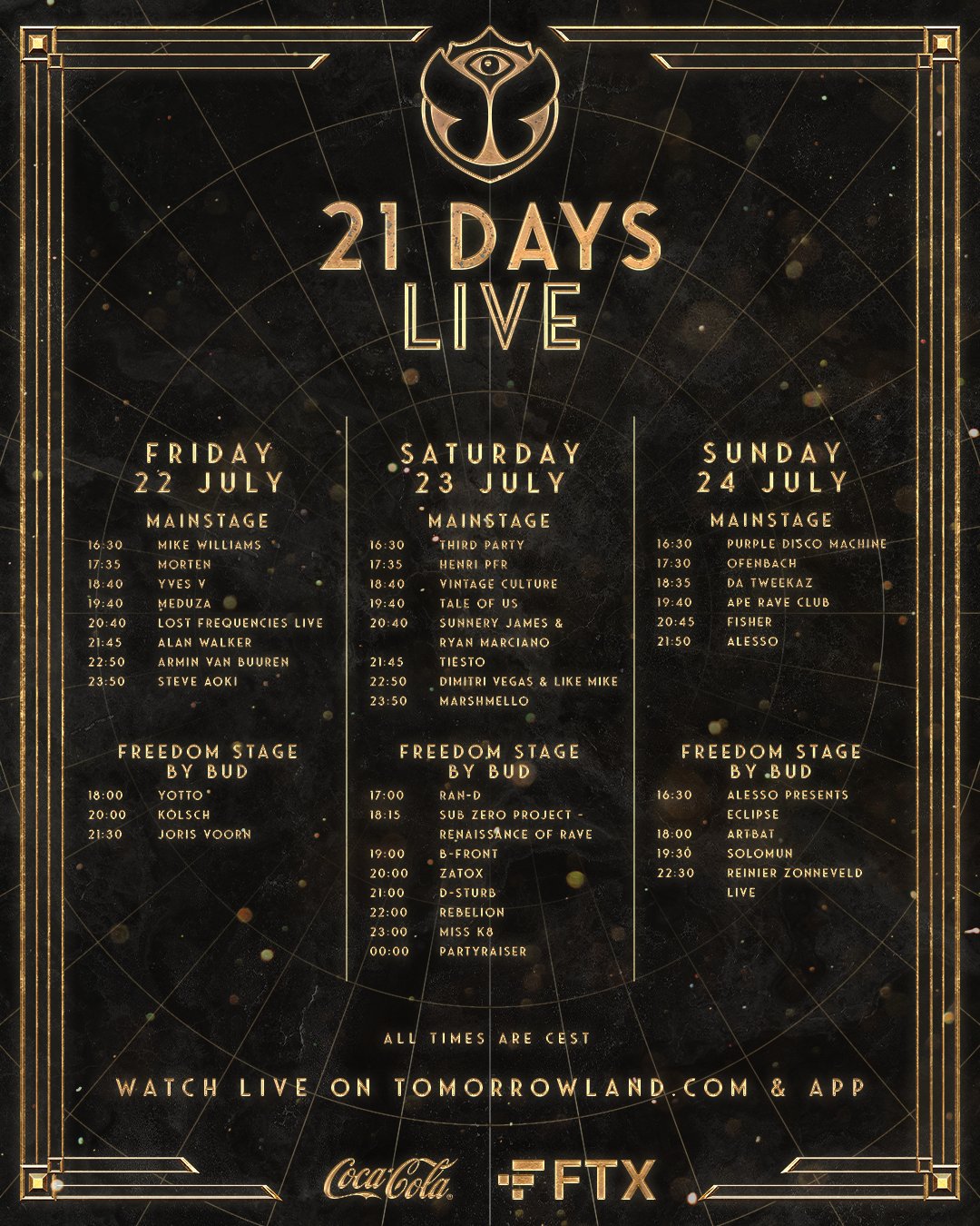 Tomorrowland 2022 Live Stream Schedule and Info EDM Identity