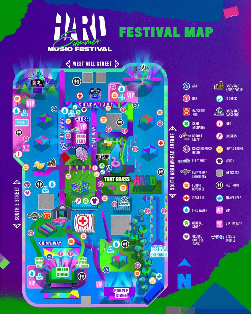 HARD Summer 2022 Festival Map