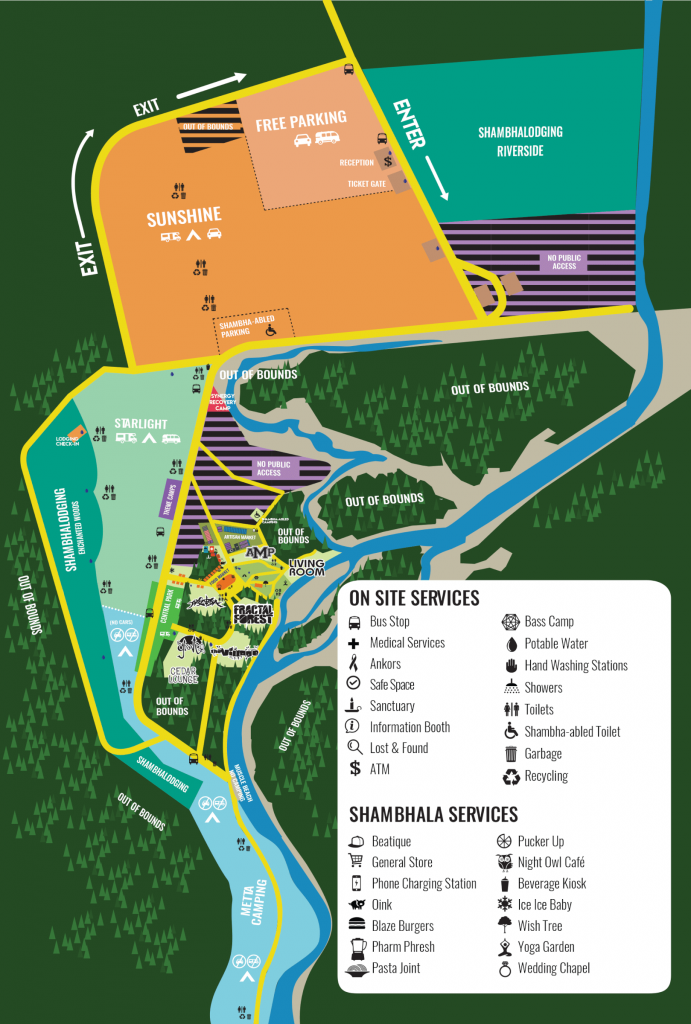 Shambhala 2022 Festival Map