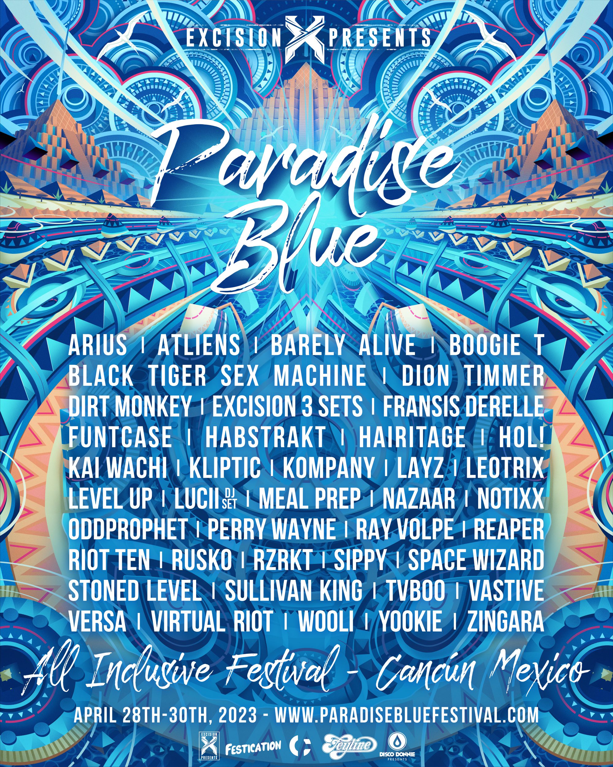 Excision Releases Lineup for Paradise Blue 2023 EDM Identity