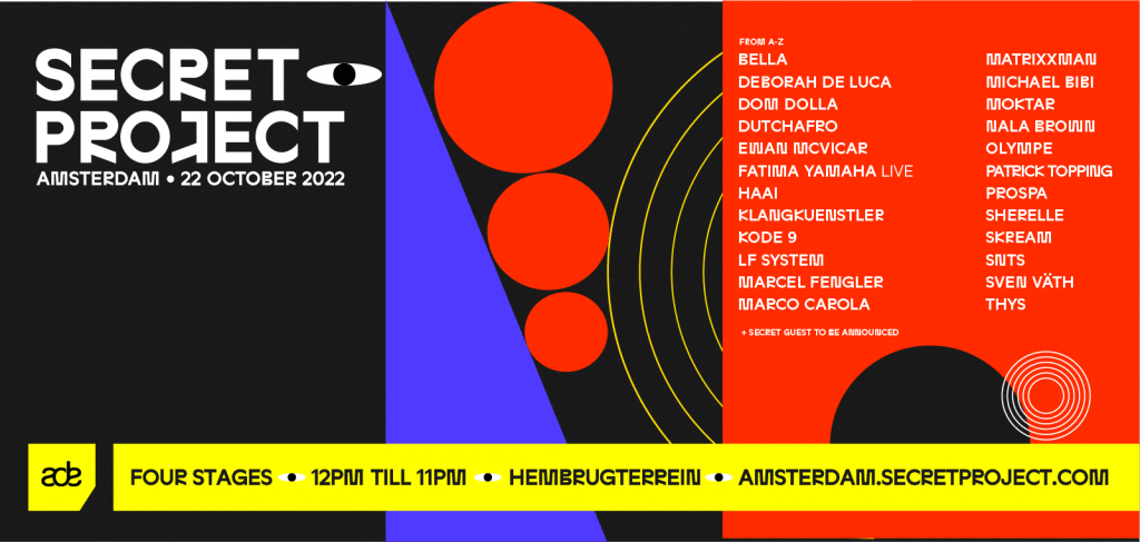 Secret Project Amsterdam 2022 - Lineup