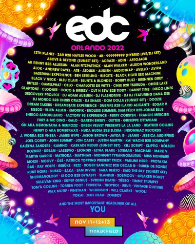 EDC Orlando Reveals Final Lineup Additions for 2022 | EDM Identity