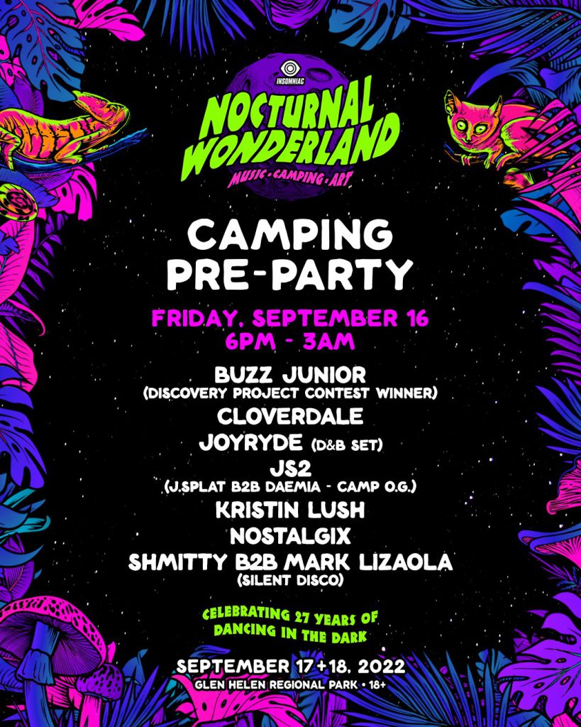 Nocturnal Wonderland 2022 Camping Pre-Party