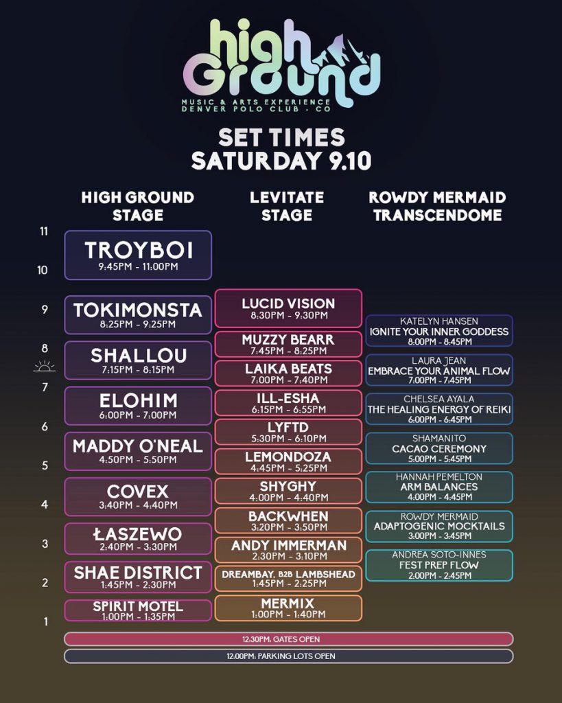 High Ground Music + Arts Experience Lineup