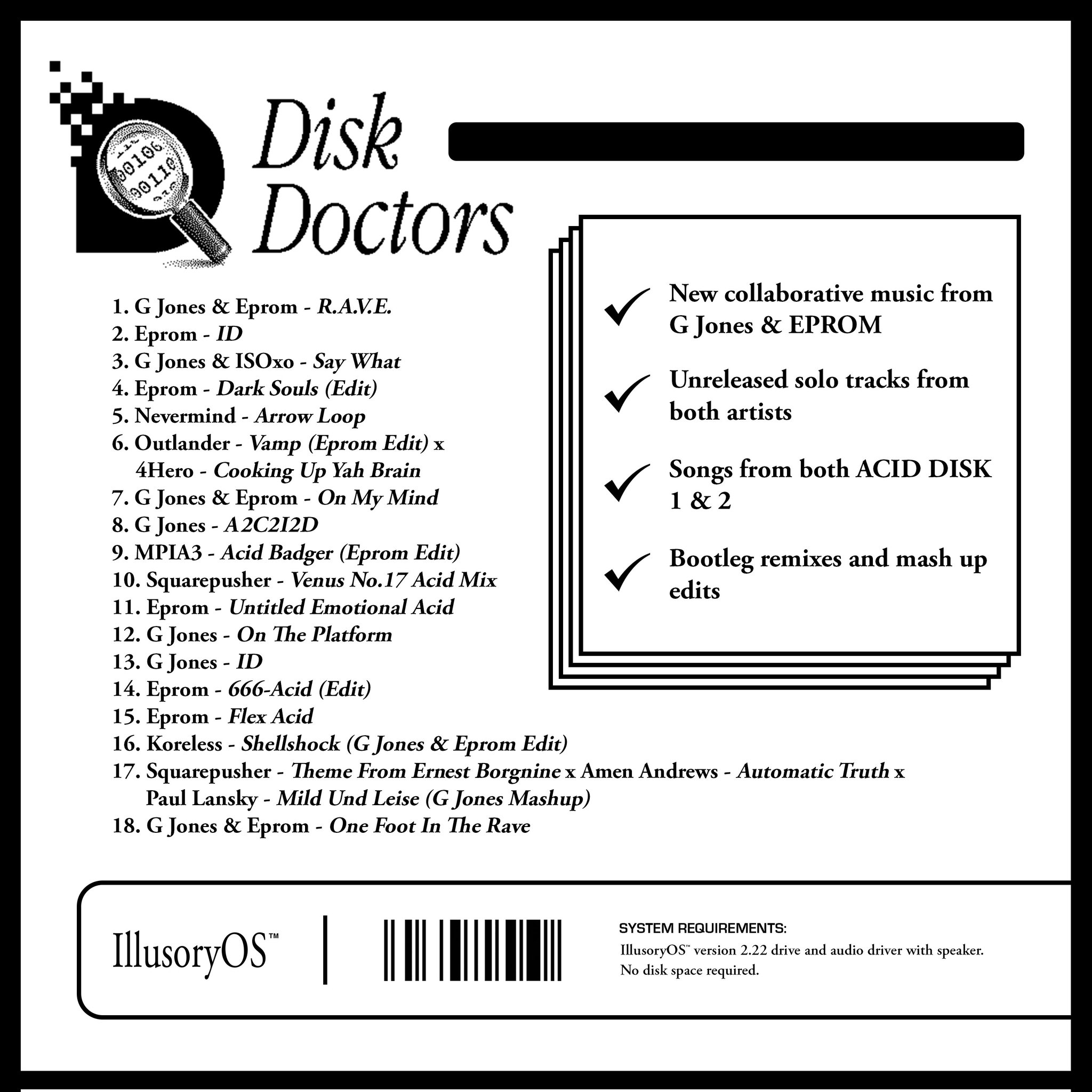 Disk Doctors G Jones Eprom Mix Tracklist