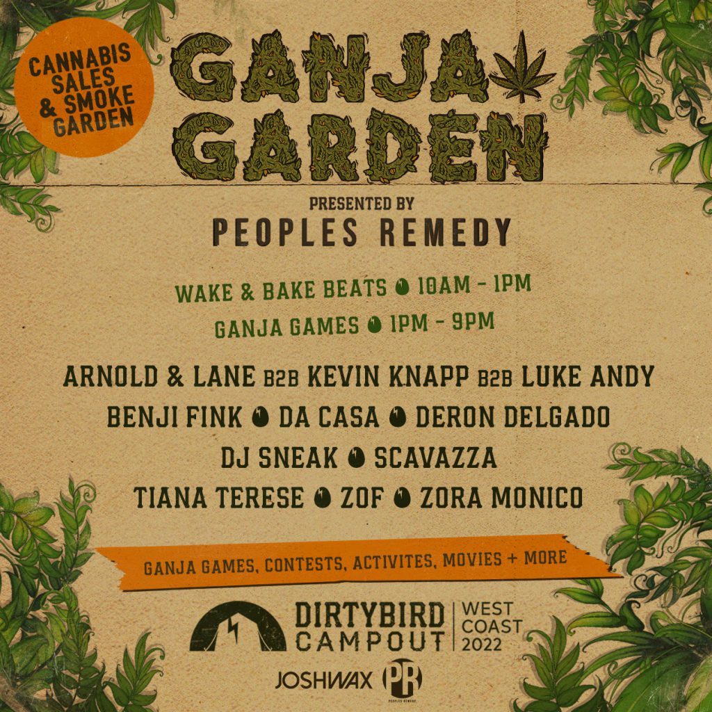Dirtybird Campout 2022 - Ganga Garden Lineup
