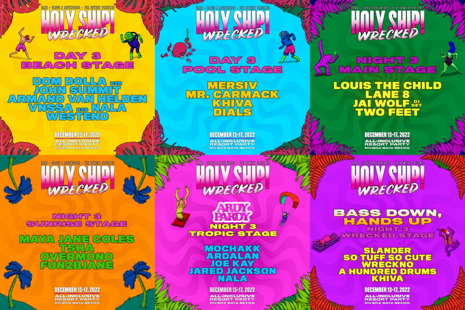 Holy Ship! Wrecked Reveals Party Takeovers and Daily Lineups for 2022