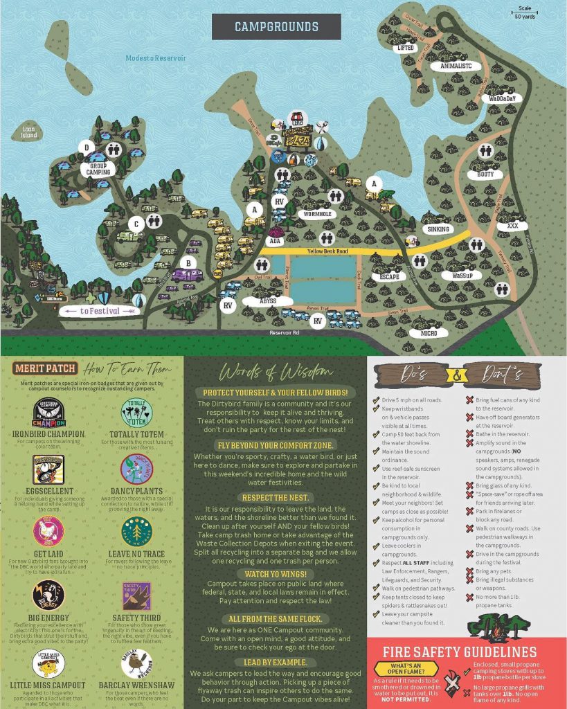 Dirtybird Campout 2022 Map