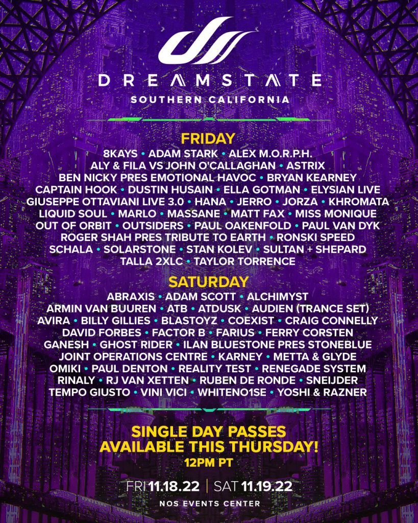 Dreamstate Socal Drops Daily Lineups For Upcoming Edition Edm Identity