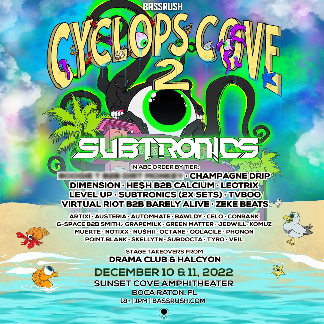 Subtronics Reveals JamPacked Lineup for Cyclops Cove 2 EDM Identity