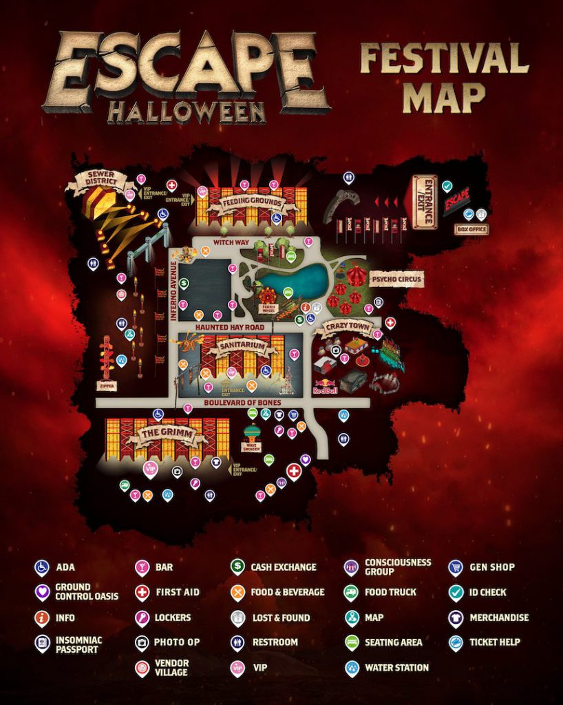 Escape Halloween 2022 - Festival Map