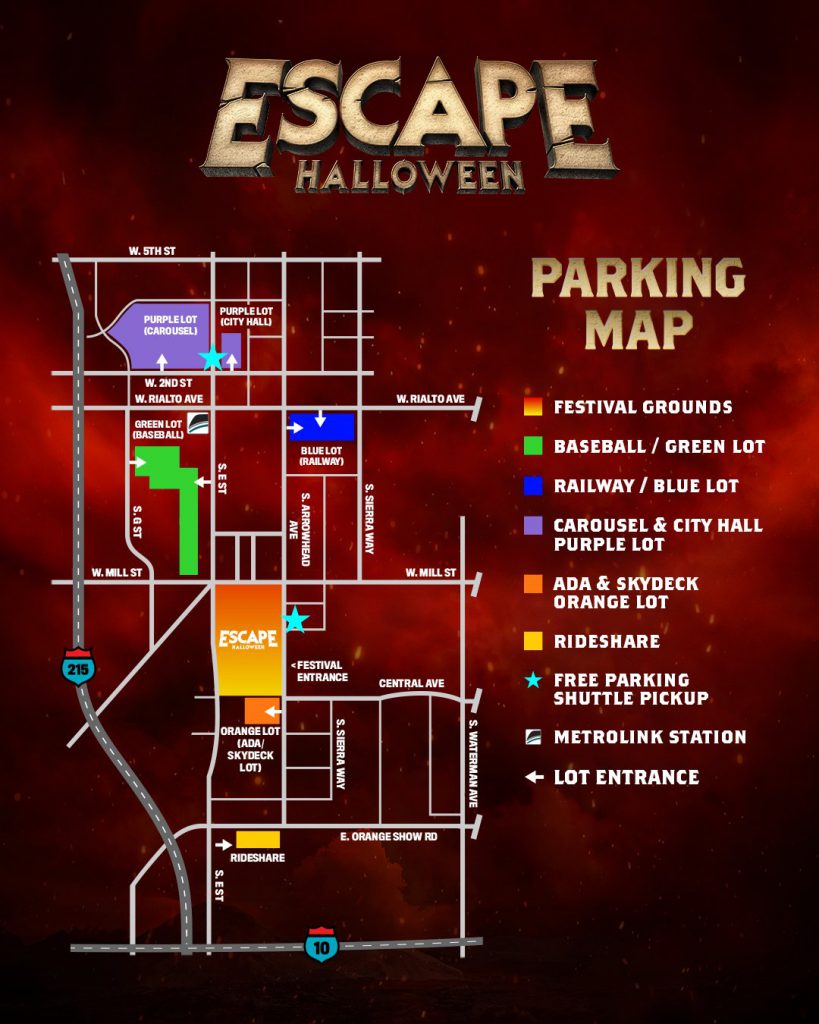 Escape Halloween 2022 - Parking Map