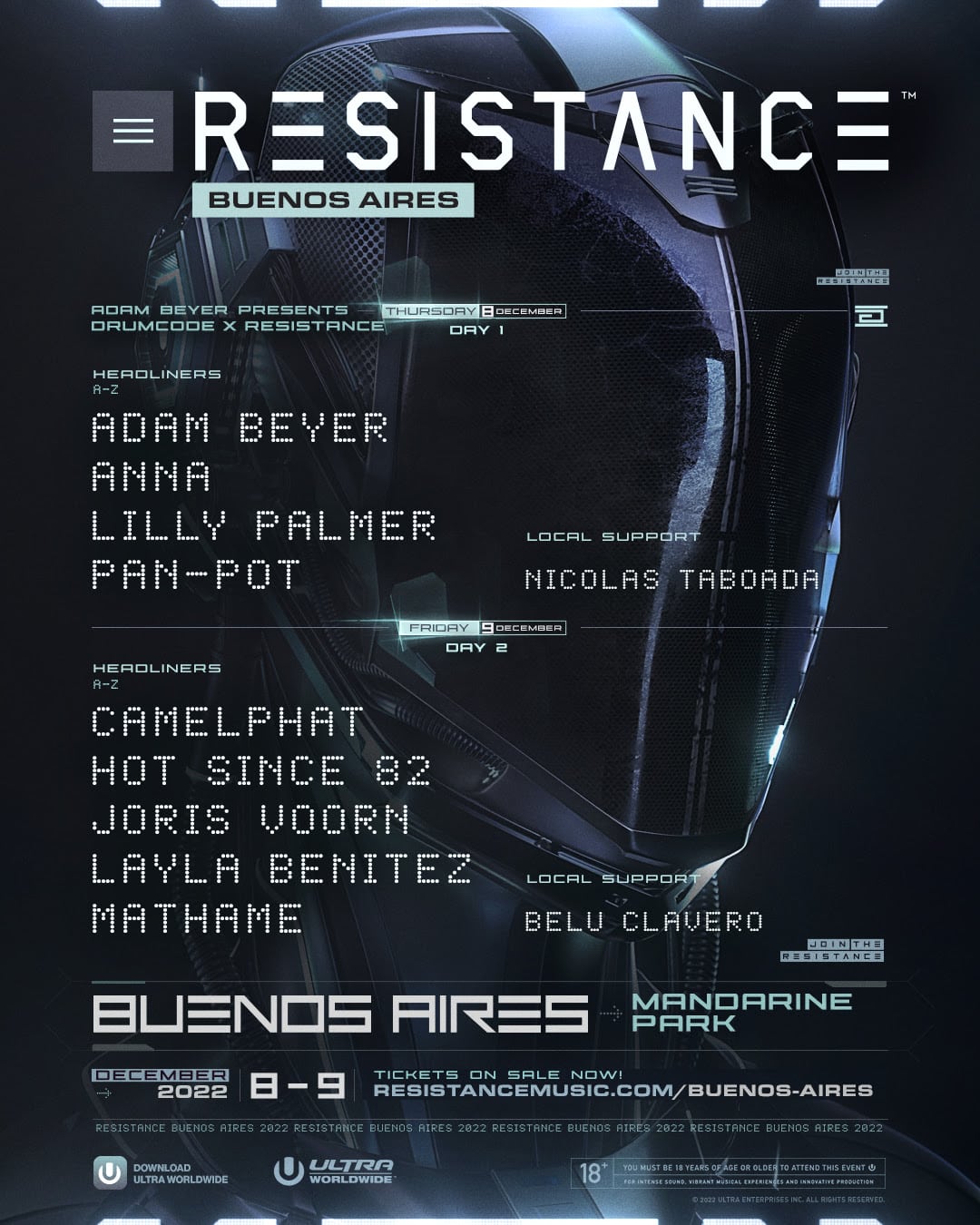 RESISTANCE Buenos Aires 2022 Lineup