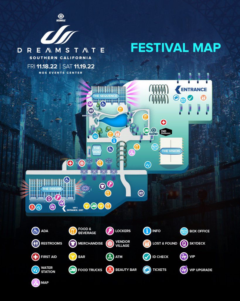 Dreamstate SoCal 2022 - Festival Map