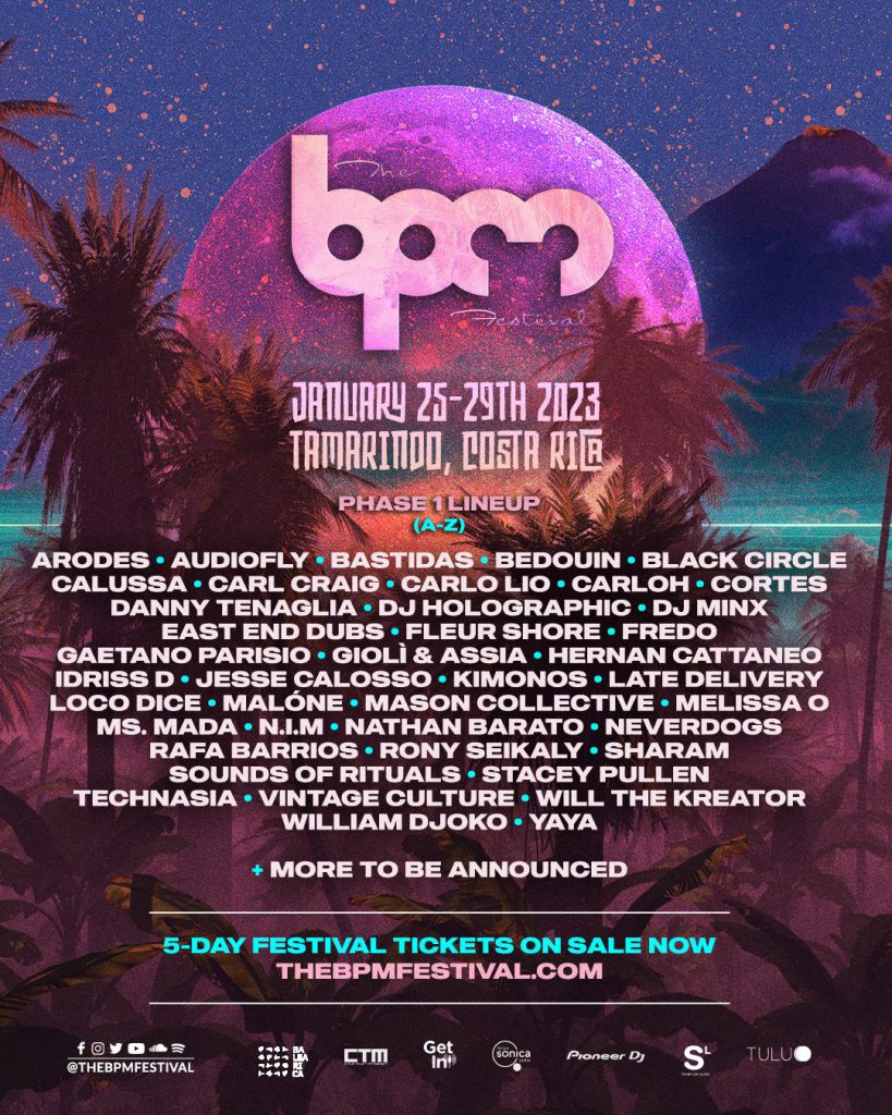 The BPM Festival: Costa Rica 2023 - Phase 1 Lineup