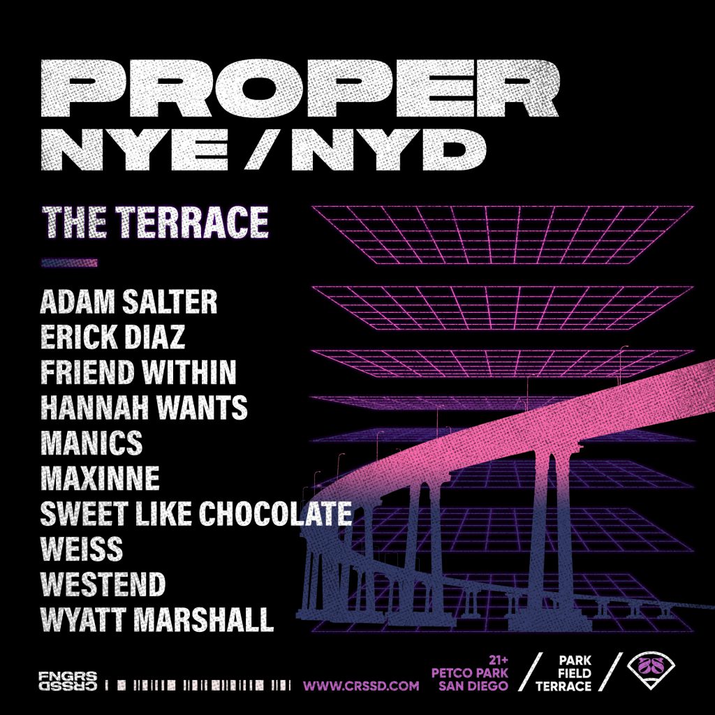 PROPER NYE/NYD 2022 - Lineup The Terrace