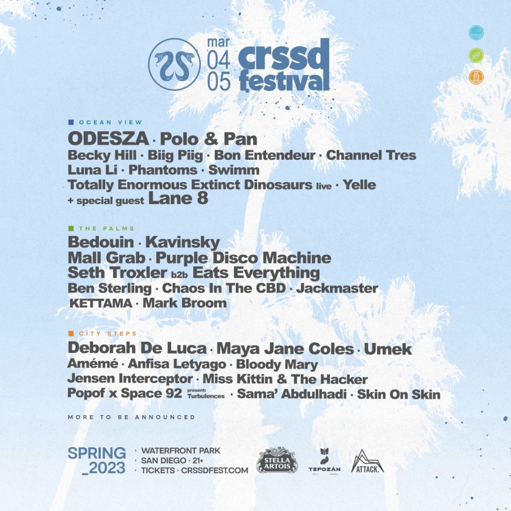 CRSSD Festival Spring 2023 Initial Lineup