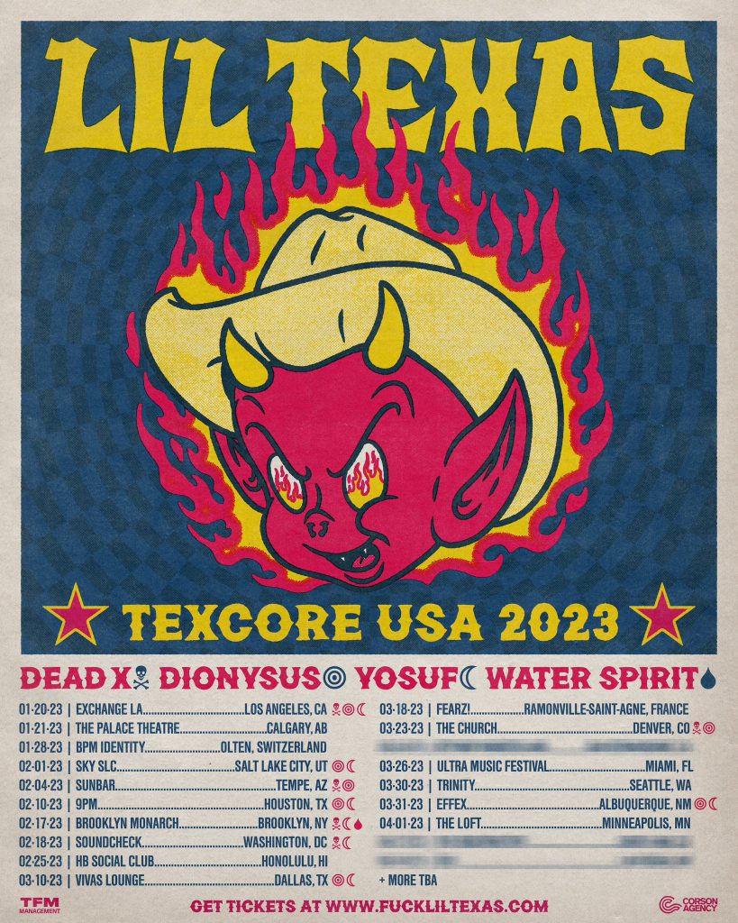 Lil Texas Texcore USA 2023 Tour