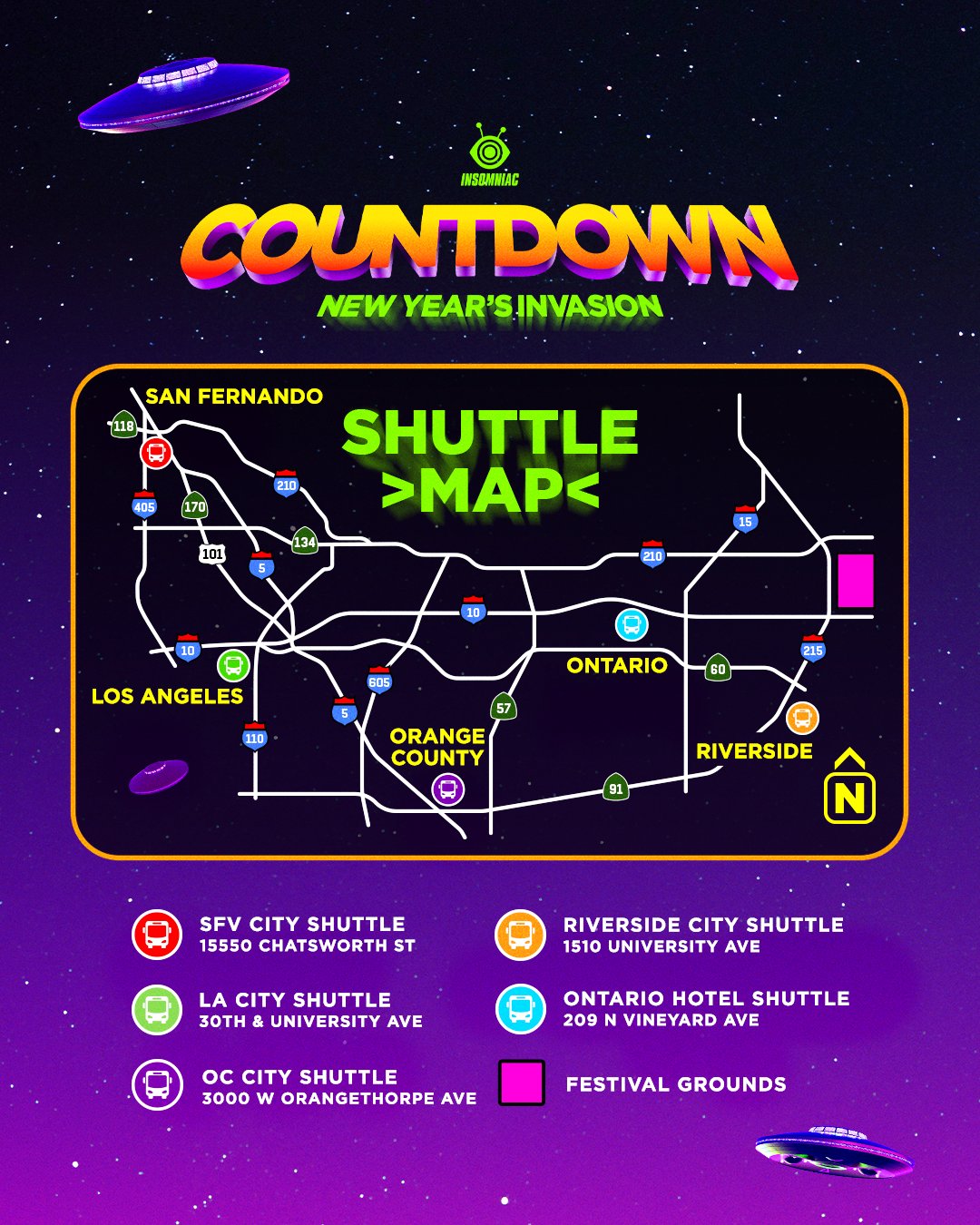 Countdown NYE 2022 Shuttle Map