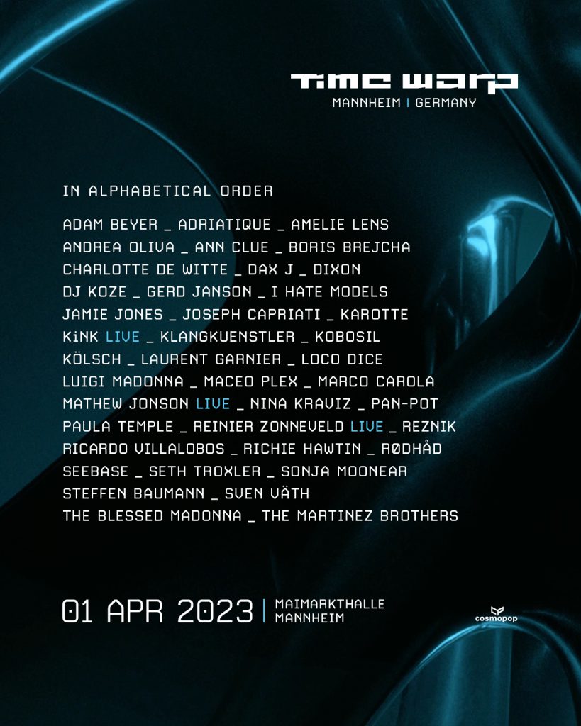 Time Warp Mannheim 2023 - Lineup