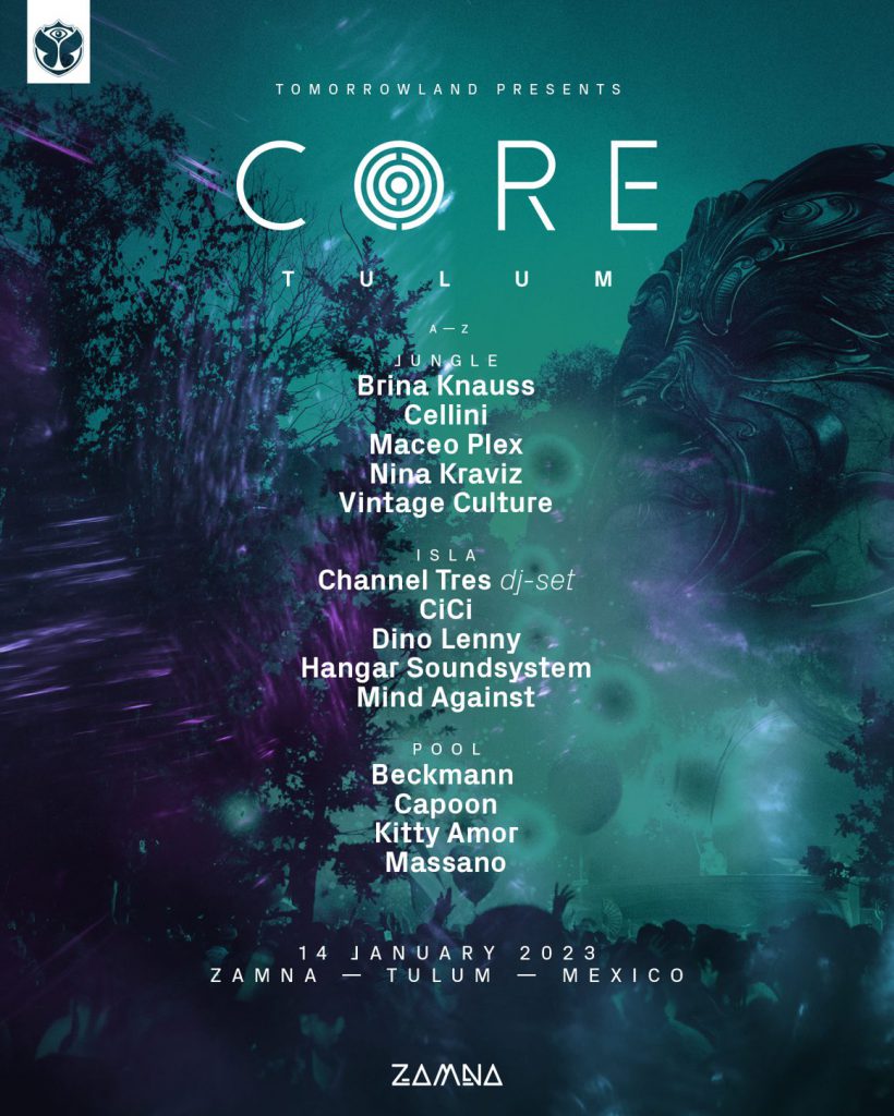 Tomorrowland Presents CORE Tulum 2023 - Lineup