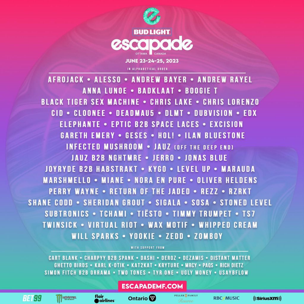 Escapade Music Festival Unveils Stacked 2023 Lineup EDM Identity