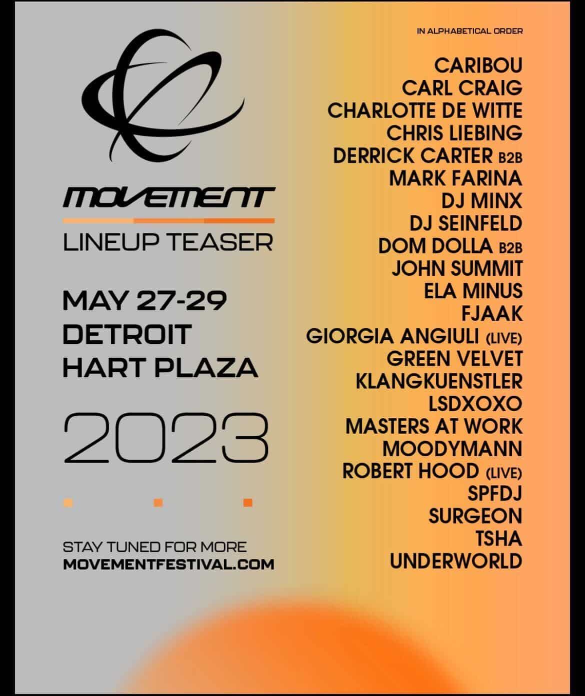 Movement Detroit Drops First Artists on 2023 Lineup EDM Identity