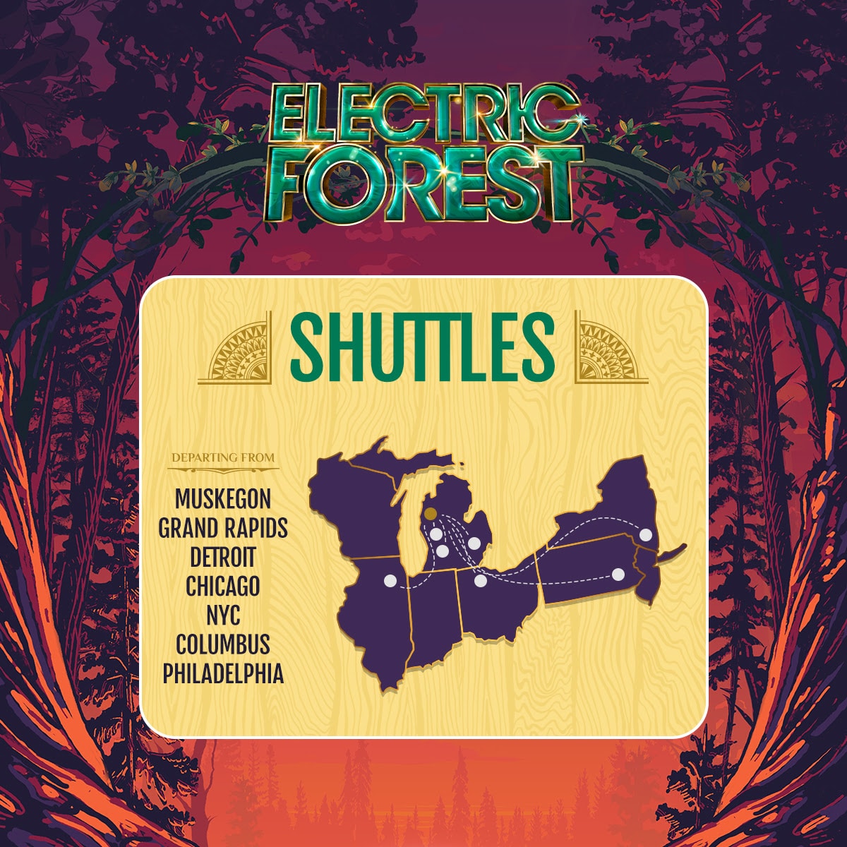Electric Forest 2023 Shuttles