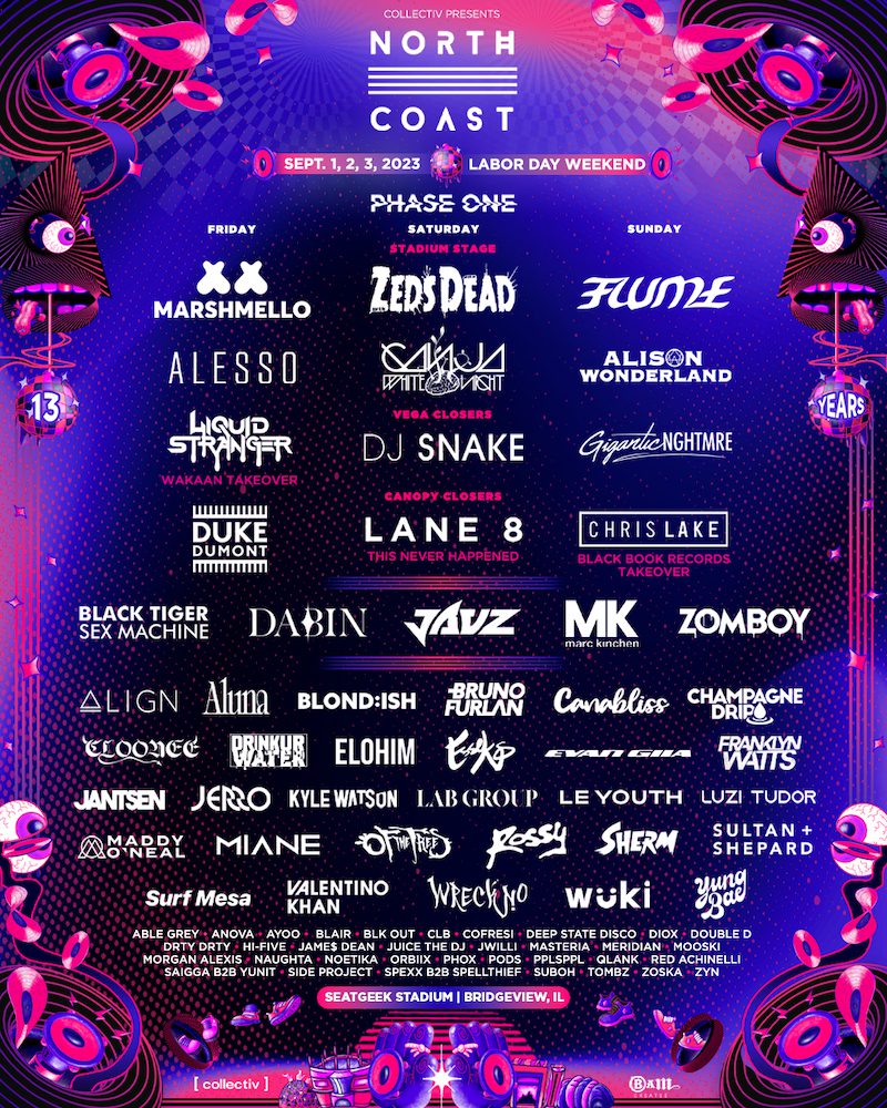 The Initial Lineup for North Coast Music Festival 2023 Has Landed EDM