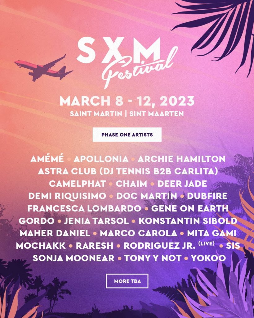 SXM Festival 2023 - Phase 1 Lineup