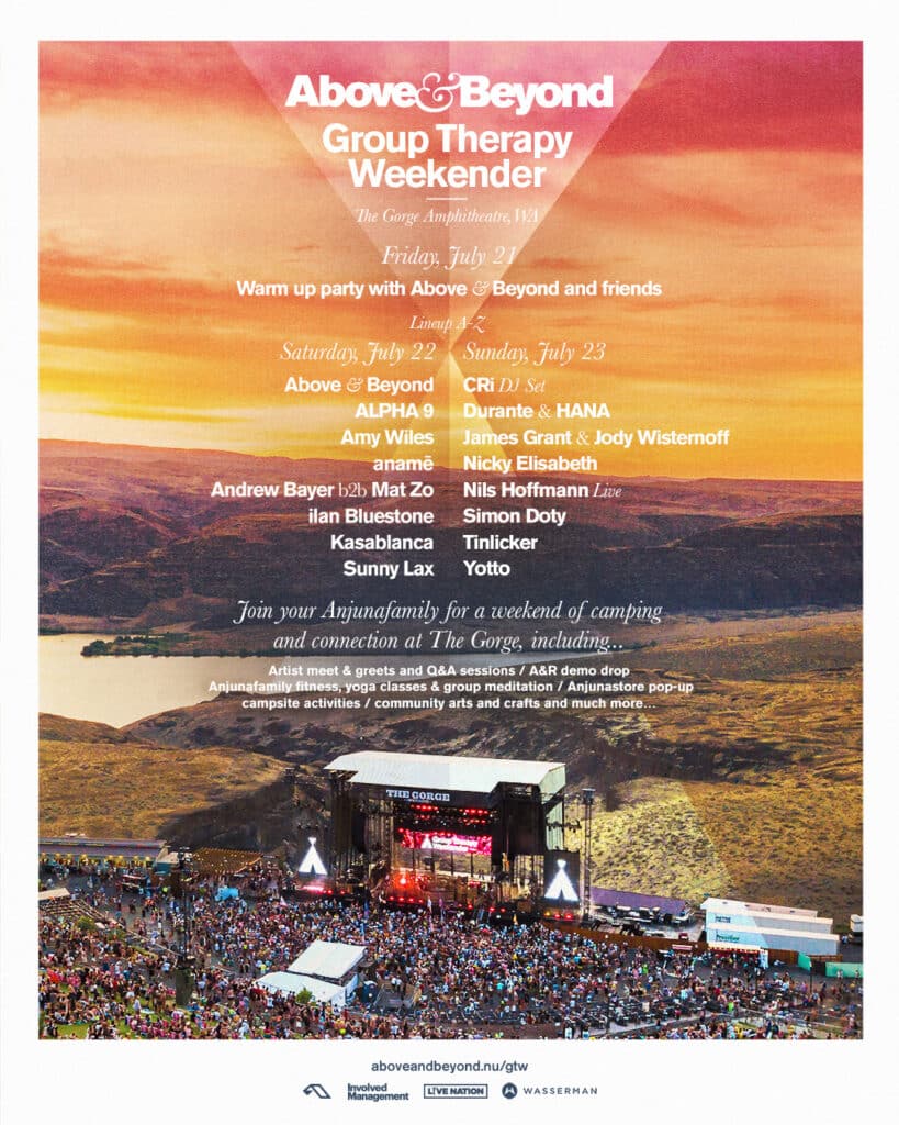 Group Therapy Weekender 2023 Lineup