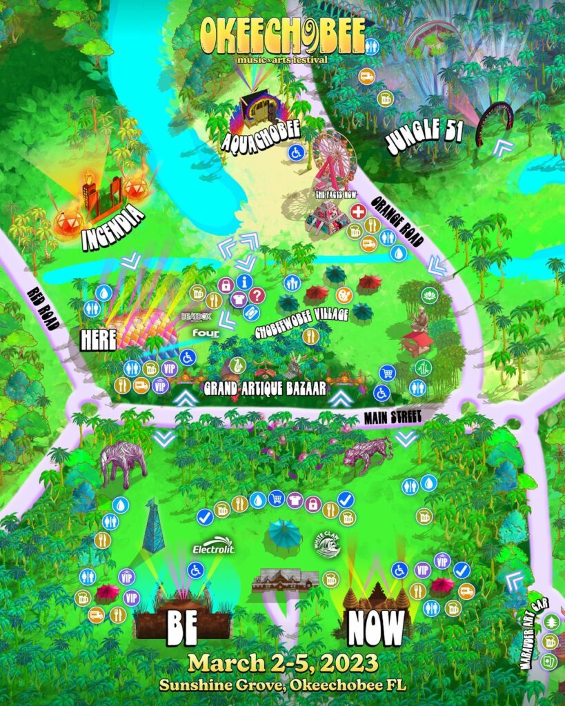 Okeechobee 2023 Festival Map