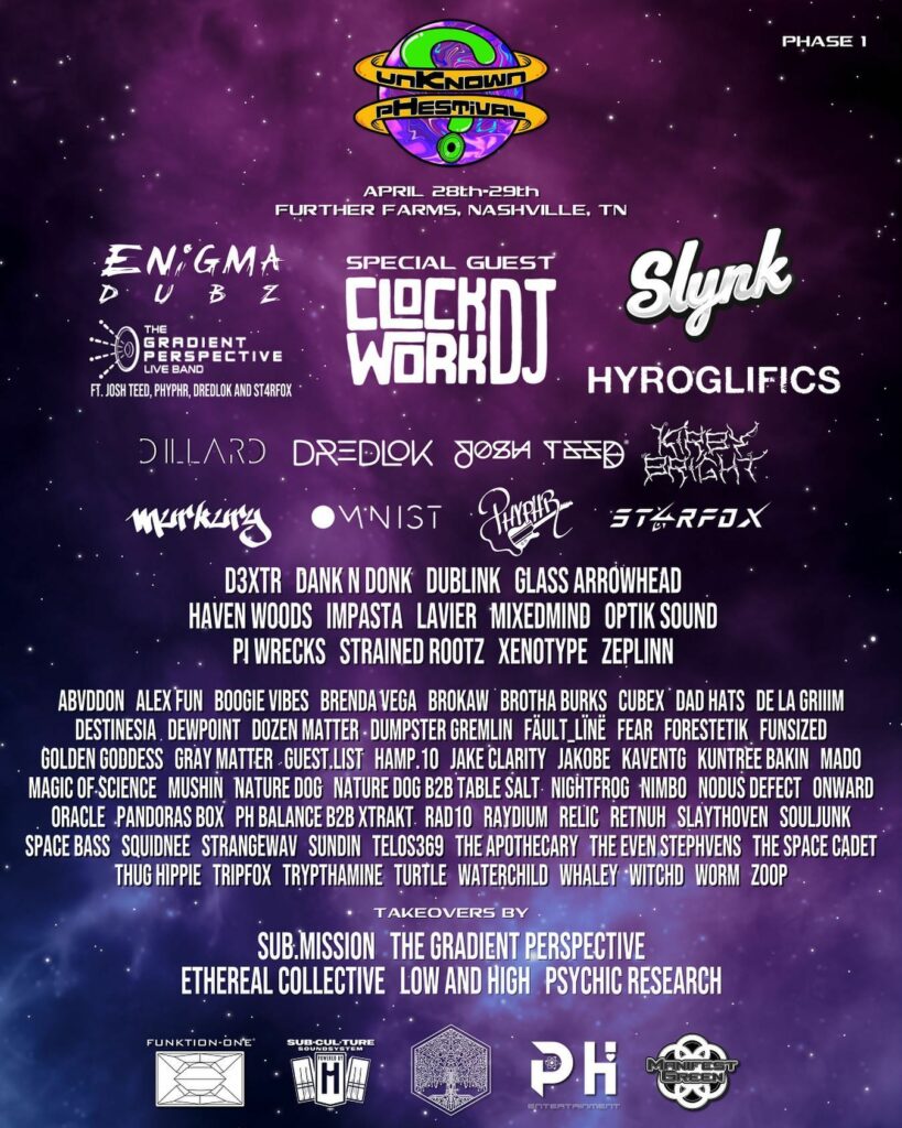 unKnown pHestival 2023 - Phase 1 Lineup