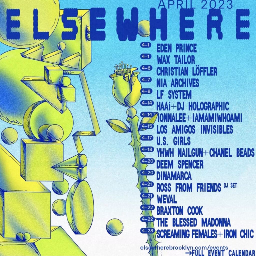 Elsewhere - April 2023 Lineup