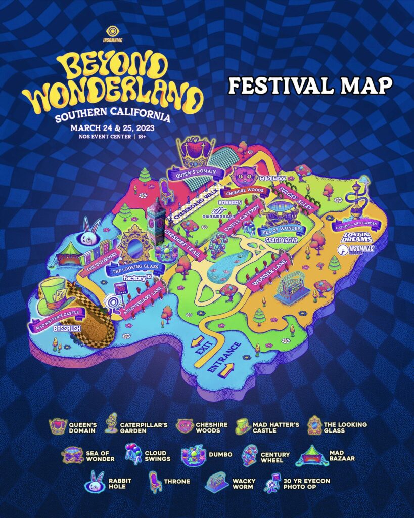 Beyond Wonderland SoCal 2023 Festival Map