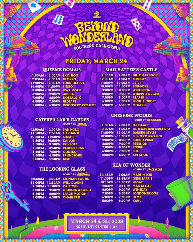 beyond wonderland 2021 lineup saturday