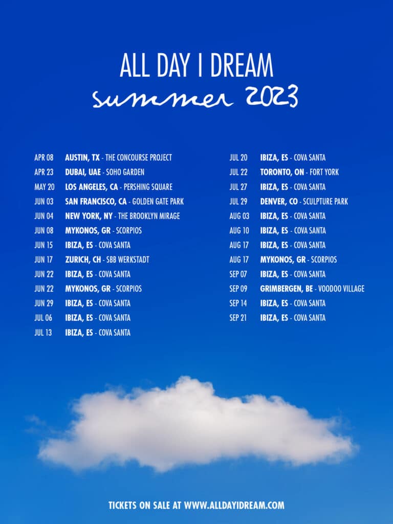 All Day I Dream Summer 2023 Tour - Dates & Venues
