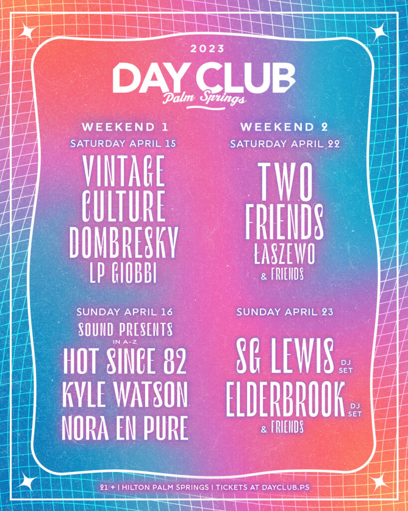 Day Club Palm Springs 2023 - Initial Lineup