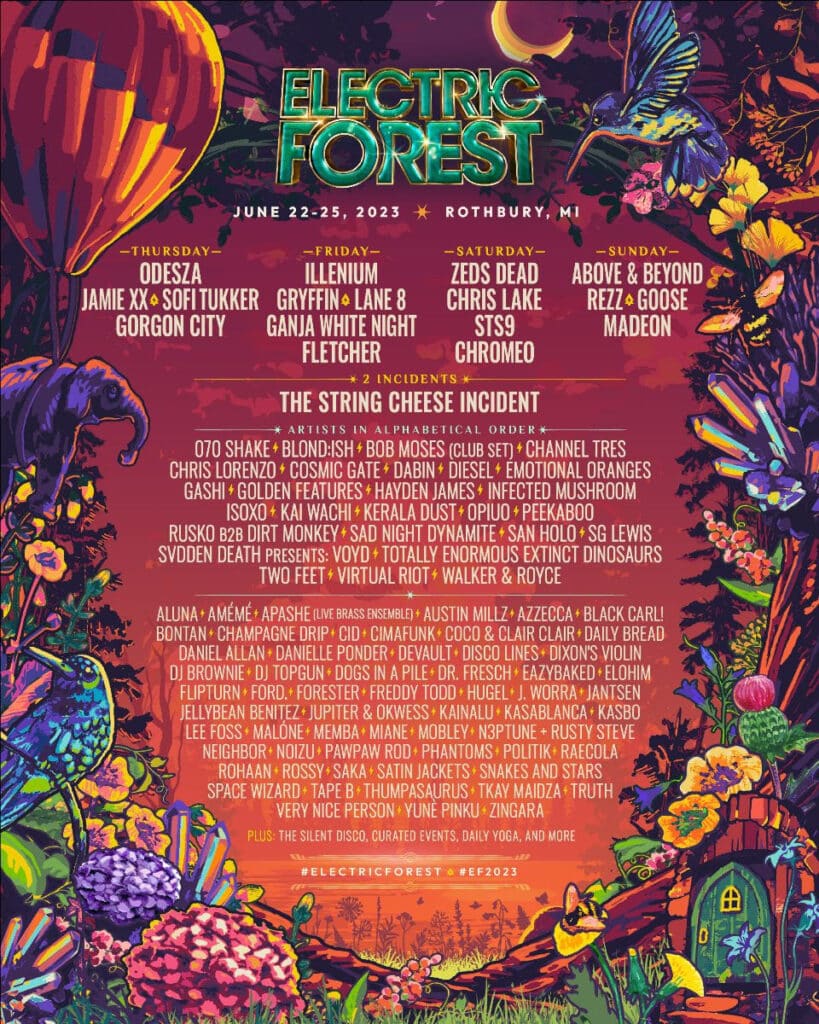 Electric Forest 2023 lineup