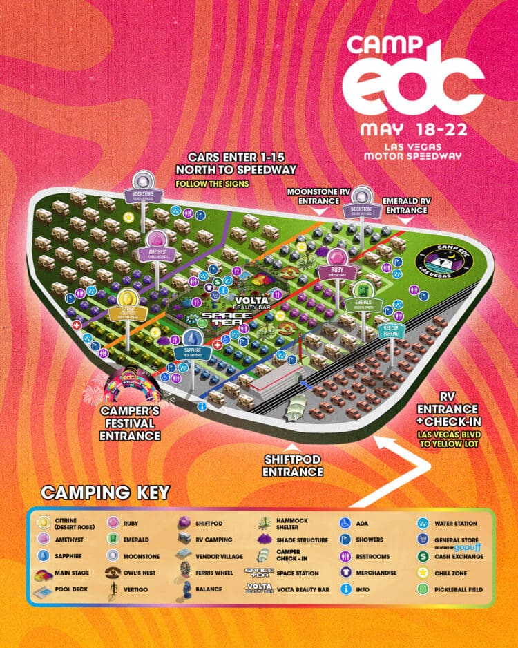 Camp EDC 2023 Exclusive Parties, Maps, and Essential Info EDM Identity