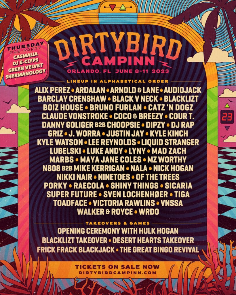 Dirtybird CampINN 2023 - Phase Two Lineup