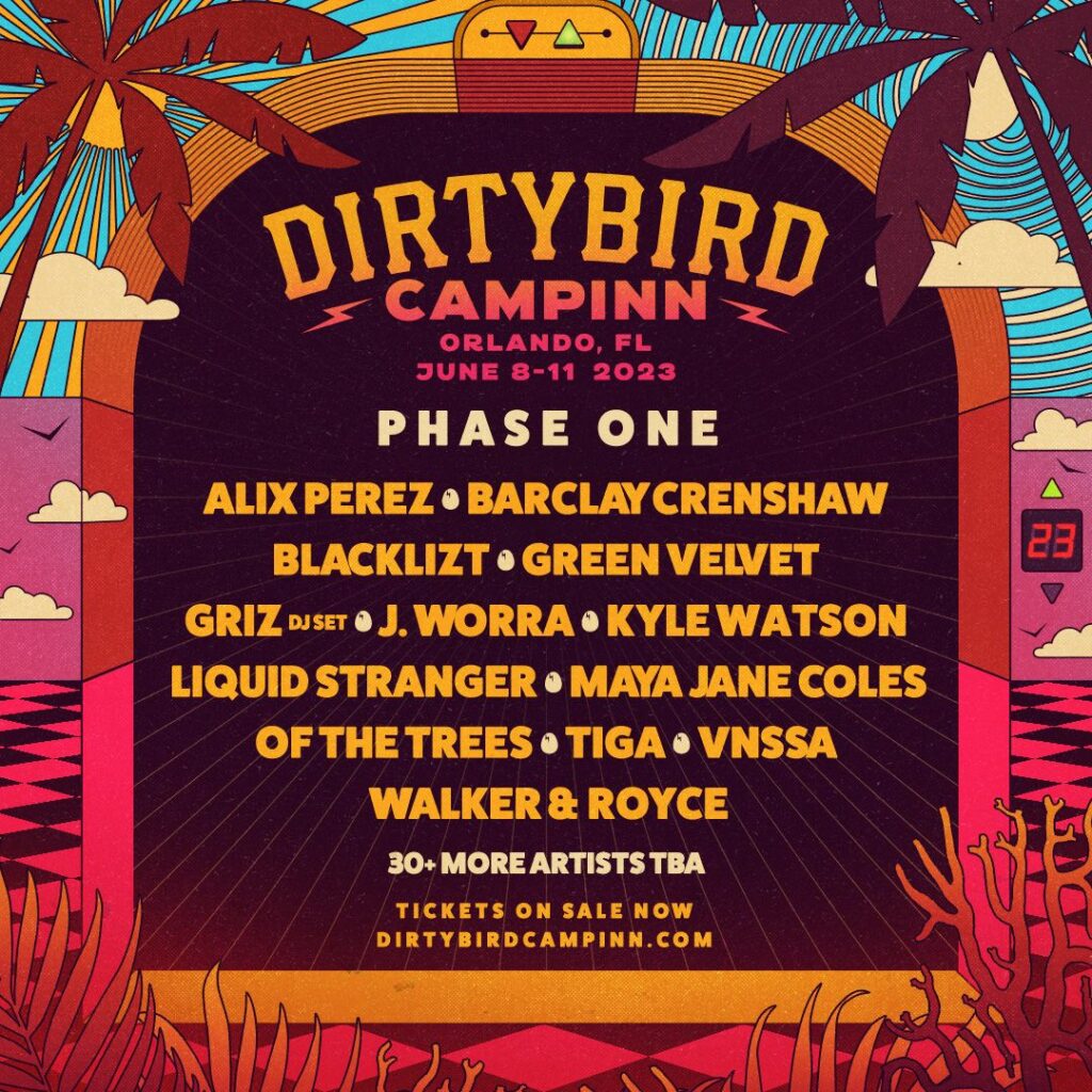 Dirtybird CampINN 2023 Phase One Lineup