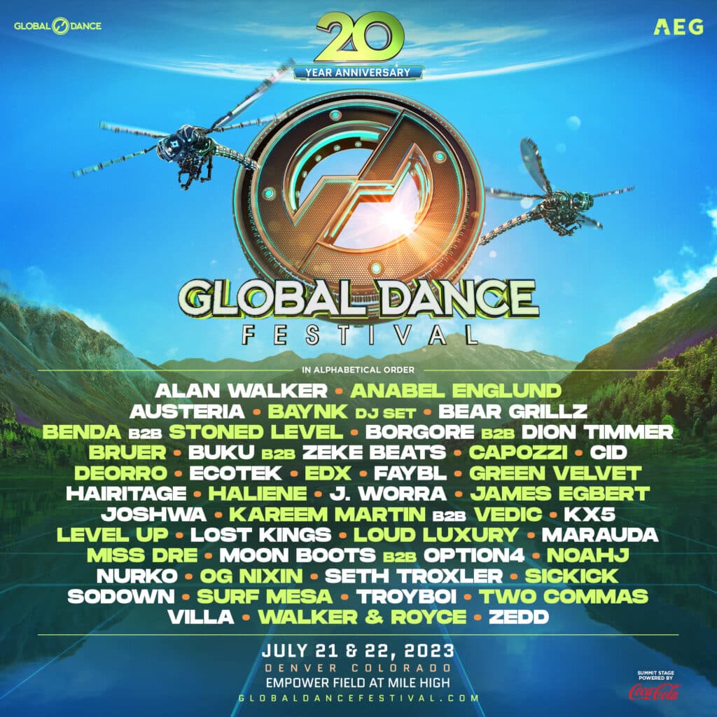 Global Dance Festival Reveals 20Year Anniversary Lineup EDM Identity