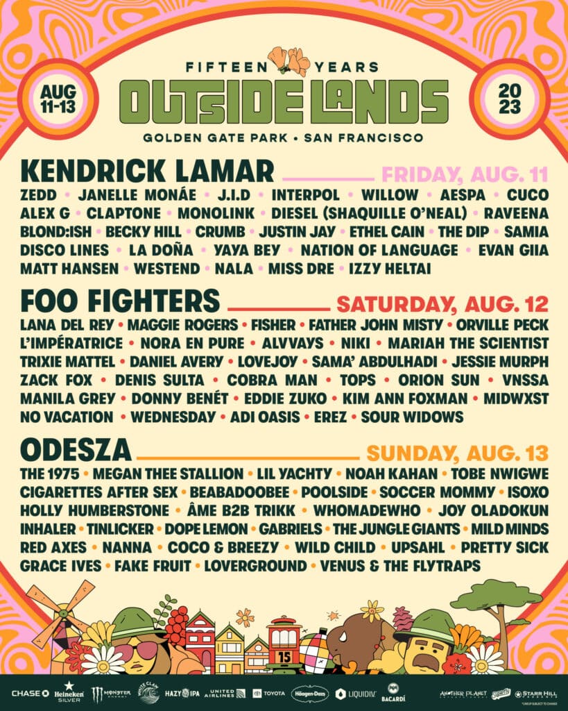 Outside Lands Unveils Daily Lineups for 2023 Edition EDM Identity