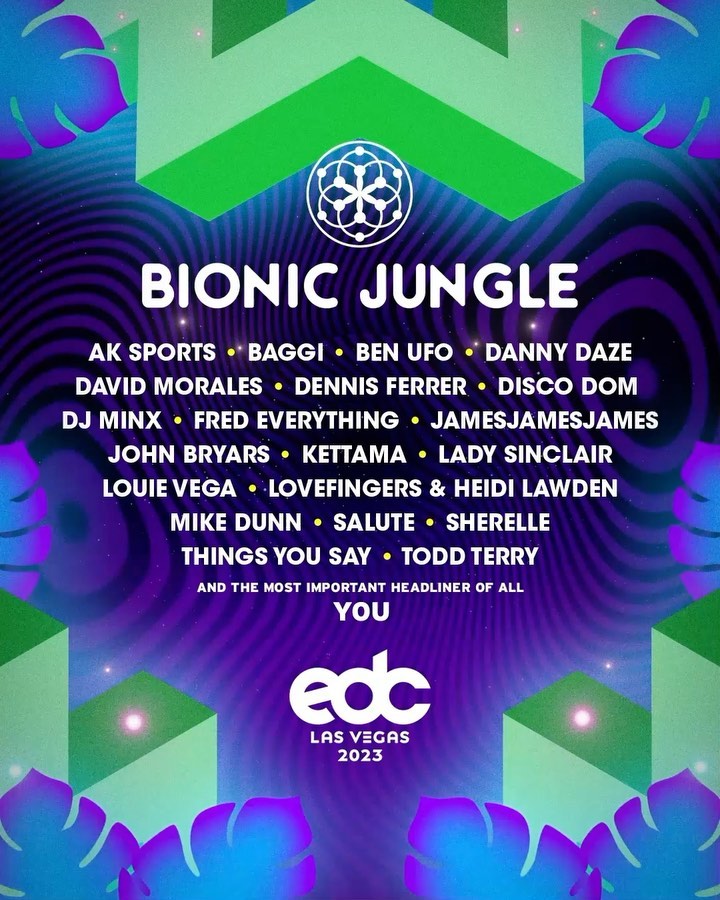 EDC Las Vegas 2023 Lineup - bionicJUNGLE